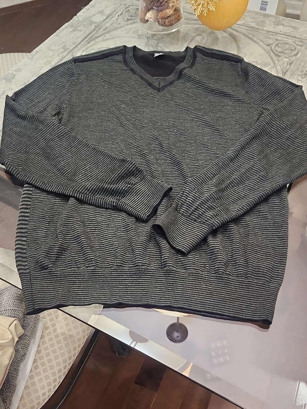 Tristan Merino Wool Knit Stripe Large Sweater Like New
